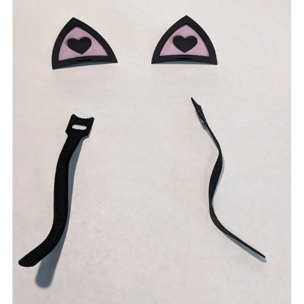 Cat Kitty Ears With Straps Bought for Razer Kraken Gaming Headphones Pink